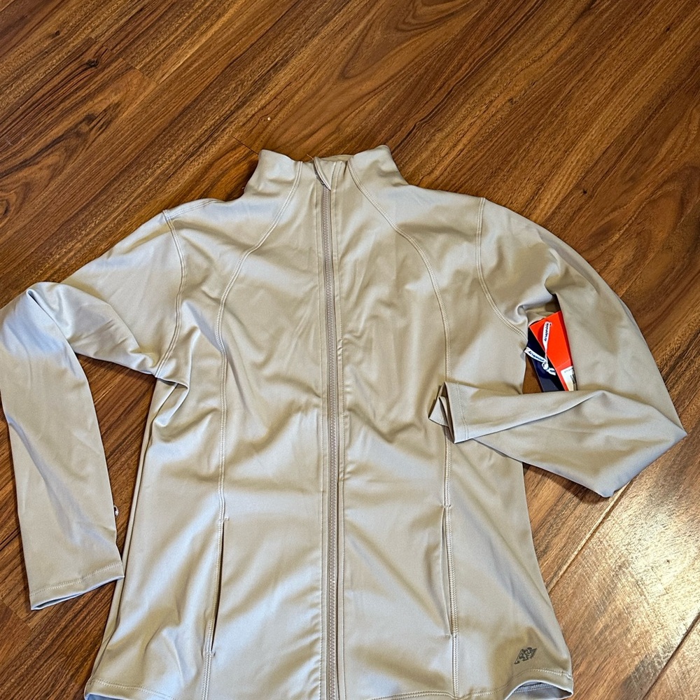 Aeropostale Beige Full-Zip Athletic Jacket
